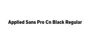 Applied Sans Pro Cn Black Regular Font