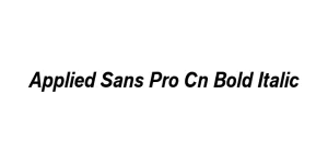 Applied Sans Pro Cn Bold Italic Font