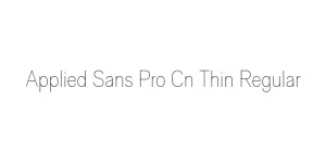 Applied Sans Pro Cn Thin Regular Font