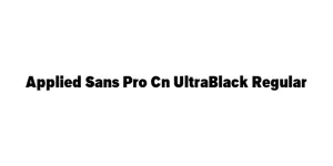 Applied Sans Pro Cn UltraBlack Regular Font