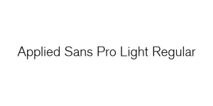 Applied Sans Pro Light Regular Font