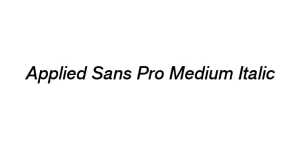 Applied Sans Pro Medium Italic Font