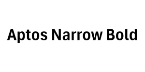 Aptos Narrow Bold Font