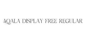 Aqala Display FREE Regular Font