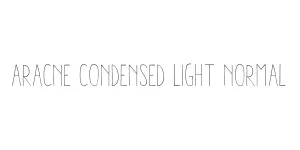 Aracne Condensed Light Normal Font