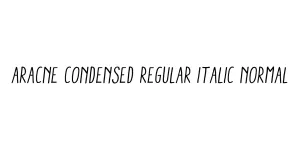 Aracne Condensed Regular Italic Normal Font