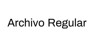 Archivo Regular Font