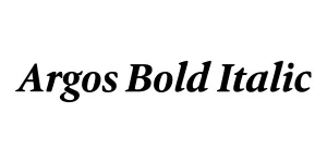 Argos Bold Italic Font