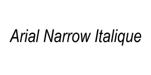 Arial Narrow Italique Font