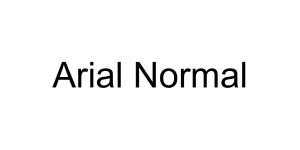 Arial Normal Font