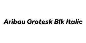 Aribau Grotesk Blk Italic Font