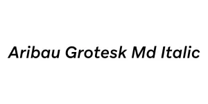 Aribau Grotesk Md Italic Font