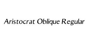 Aristocrat Oblique Regular Font
