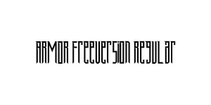 ARMOR FreeVersion Regular Font