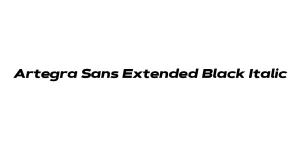 Artegra Sans Extended Black Italic Font