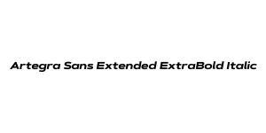 Artegra Sans Extended ExtraBold Italic Font