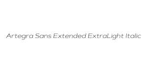 Artegra Sans Extended ExtraLight Italic Font