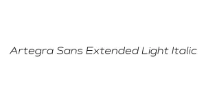Artegra Sans Extended Light Italic Font