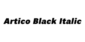 Artico Black Italic Font