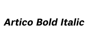 Artico Bold Italic Font