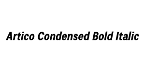 Artico Condensed Bold Italic Font