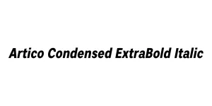 Artico Condensed ExtraBold Italic Font