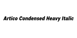 Artico Condensed Heavy Italic Font
