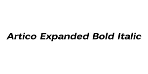 Artico Expanded Bold Italic Font