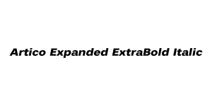 Artico Expanded ExtraBold Italic Font