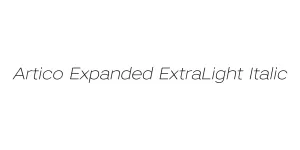 Artico Expanded ExtraLight Italic Font
