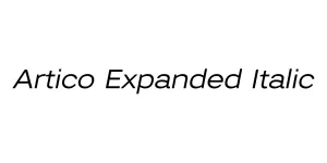 Artico Expanded Italic Font