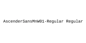 AscenderSansMnW01-Regular Regular Font