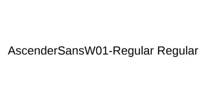 AscenderSansW01-Regular Regular Font