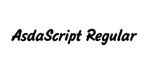 AsdaScript Regular Font