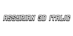 Assyrian 3D Italic Font