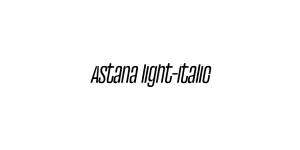 Astana light-italic Font
