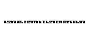 Astral Zenith Eleven Regular Font