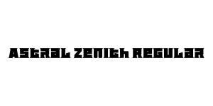 Astral Zenith Regular Font