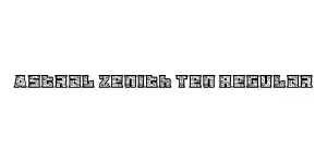 Astral Zenith Ten Regular Font