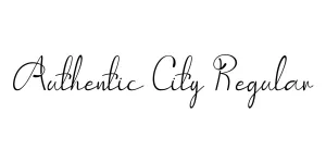 Authentic City Regular Font