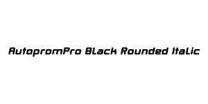 AutopromPro Black Rounded Italic Font