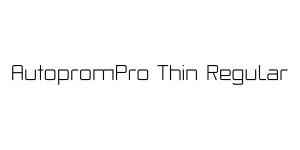 AutopromPro Thin Regular Font