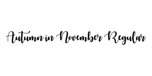 Autumn in November Regular Font