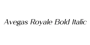 Avegas Royale Bold Italic Font