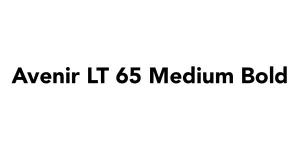 Avenir LT 65 Medium Bold Font