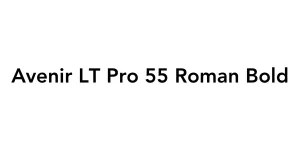 Avenir LT Pro 55 Roman Bold Font