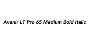 Avenir LT Pro 65 Medium Bold Italic Font
