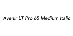 Avenir LT Pro 65 Medium Italic Font