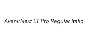AvenirNext LT Pro Regular Italic Font