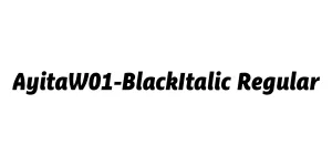 AyitaW01-BlackItalic Regular Font